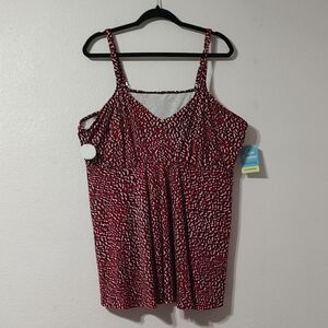 Animal Print Swim Top Underwire Size 26W